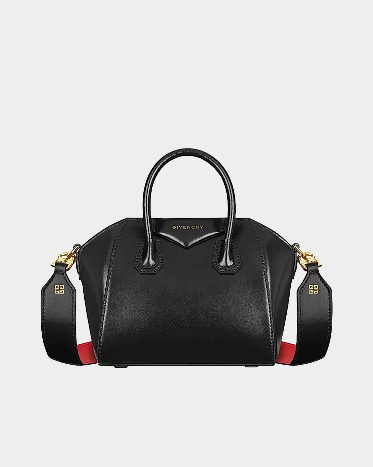 Signature Slouchy Biker Bag Medium in black tumbled leather front view