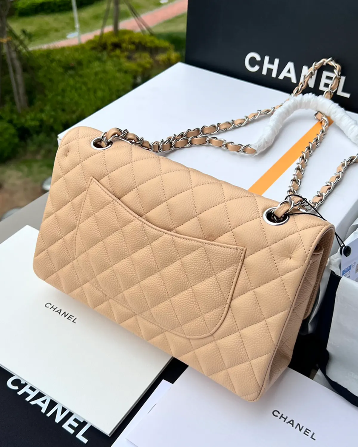 bagladt-signature-timeless-flap-bag-medium-grained-leather-beige-front3