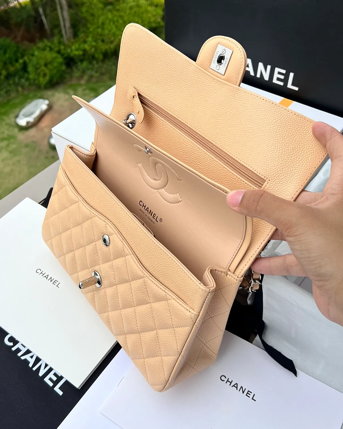 bagladt-signature-timeless-flap-bag-medium-grained-leather-beige-front6